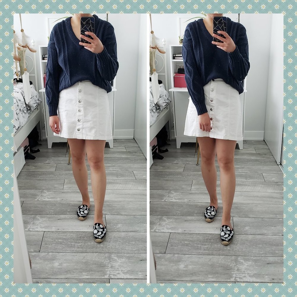 BNWT Madewell Navy Cable Knit Sweater